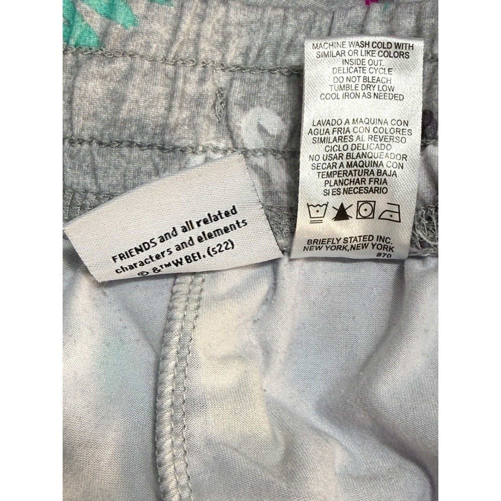 Friends Pajama Pants Women Large 12/14 Gray All Over Print Joggers 90s TV‎ Show - Picture 5 of 10
